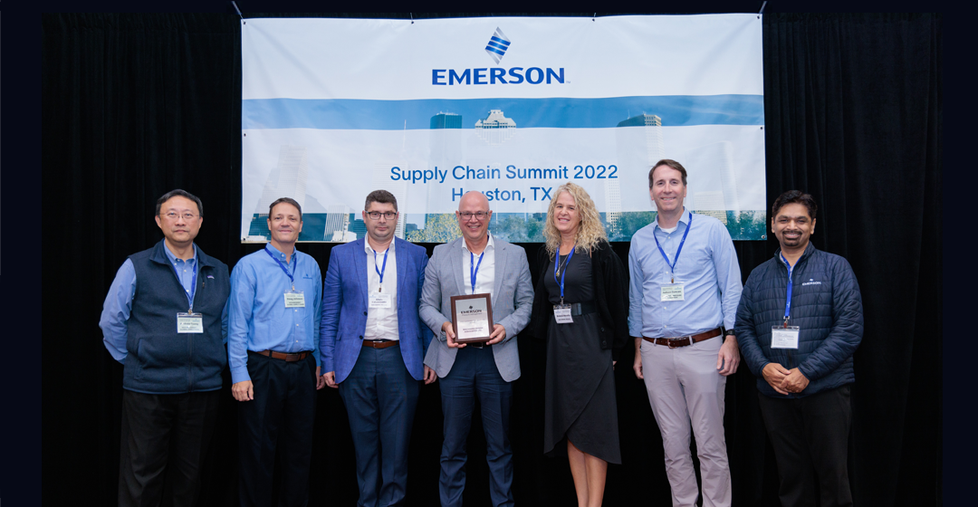 MDA Outstanding supplier award by Emerson